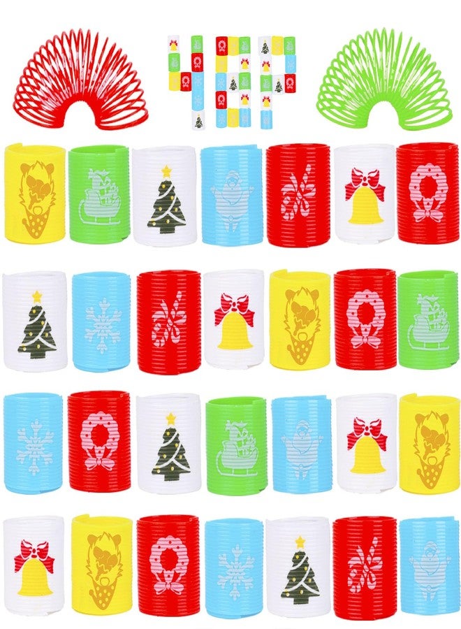 LOKIPA 48PCS Christmas Coil Springs for Kids, Mini Christmas Slinky Party Favors Christmas Spring Toys Christmas Treat Bags Gifts for Kids Christmas Stocking Stuffers, Party Favors - Image 2